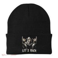 Bigfoot Rock On Funny Sasquatch Rock And Roll LetS Rock Beanie thumb 0
