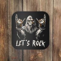 Bigfoot Rock On Funny Sasquatch Rock And Roll LetS Rock Coaster thumb 0