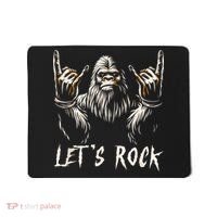 Bigfoot Rock On Funny Sasquatch Rock And Roll LetS Rock Mousepad thumb 0