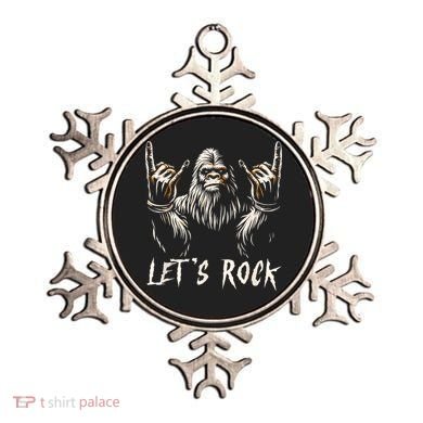 Bigfoot Rock On Funny Sasquatch Rock And Roll LetS Rock Ornament