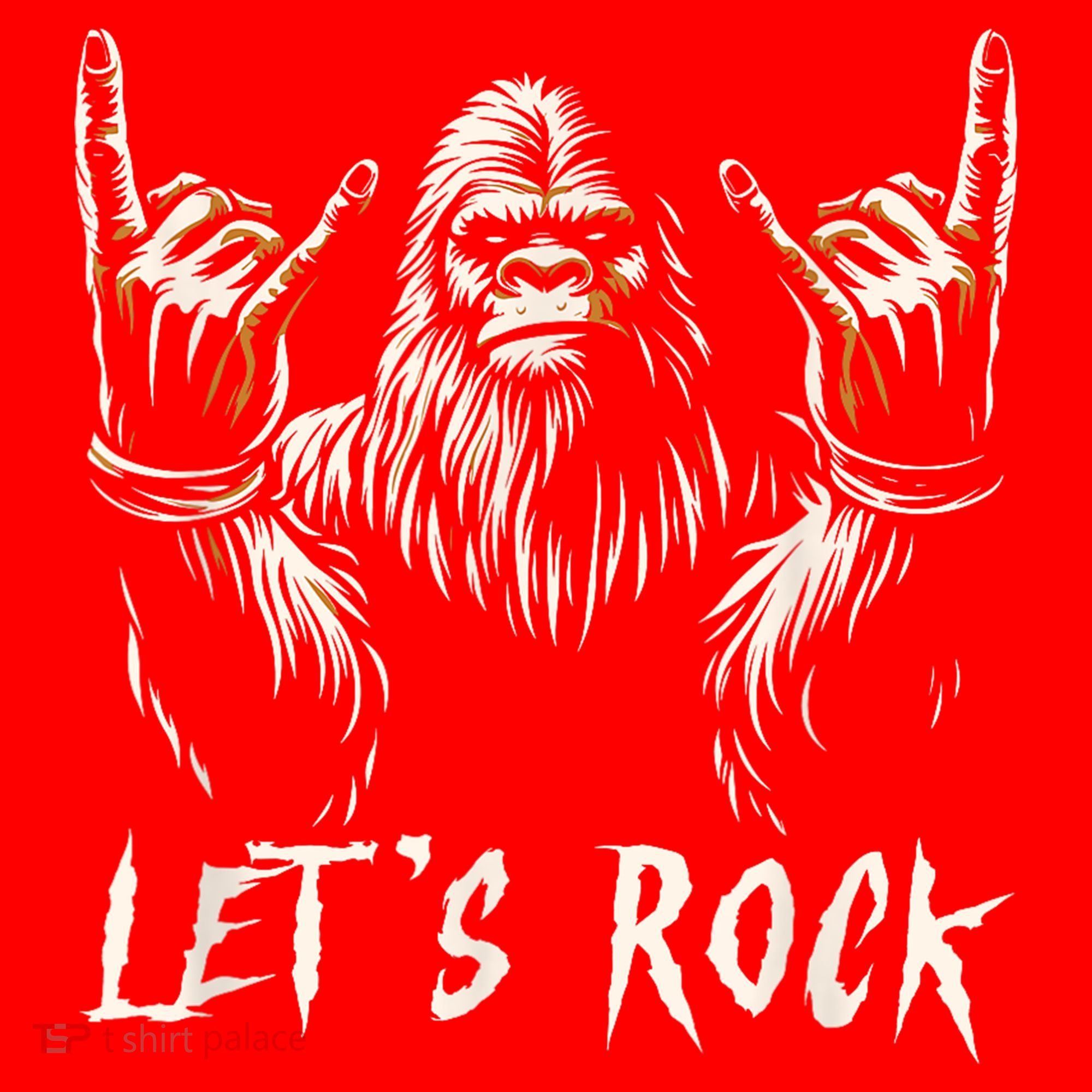 Bigfoot Rock On Funny Sasquatch Rock And Roll LetS Rock Santa Hat