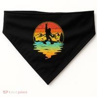 Bigfoot Rock On Sasquatch Rock And Roll Funny Graphic USA-Made Doggie Bandana thumb 0