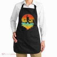 Bigfoot Rock On Sasquatch Rock And Roll Funny Graphic Apron thumb 2