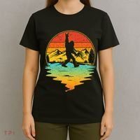 Bigfoot Rock On Sasquatch Rock And Roll Funny Graphic T-Shirt thumb 4
