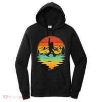 Bigfoot Rock On Sasquatch Rock And Roll Funny Graphic Women's Hoodie thumb 0
