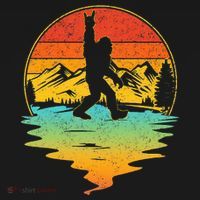 Bigfoot Rock On Sasquatch Rock And Roll Funny Graphic Women's Hoodie thumb 2