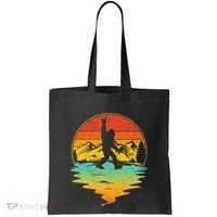Bigfoot Rock On Sasquatch Rock And Roll Funny Graphic Tote Bag thumb 0