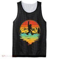 Bigfoot Rock On Sasquatch Rock And Roll Funny Graphic Mesh Reversible Basketball Jersey Tank thumb 0