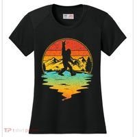 Bigfoot Rock On Sasquatch Rock And Roll Funny Graphic Women's Cooling Performance Crew T-Shirt thumb 0