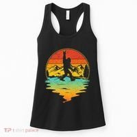Bigfoot Rock On Sasquatch Rock And Roll Funny Graphic Women's Tank Top thumb 0