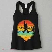 Bigfoot Rock On Sasquatch Rock And Roll Funny Graphic Women's Tank Top thumb 3