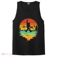 Bigfoot Rock On Sasquatch Rock And Roll Funny Graphic PosiCharge Competitor Tank thumb 0
