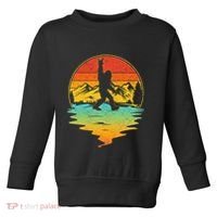 Bigfoot Rock On Sasquatch Rock And Roll Funny Graphic Toddler Sweatshirt thumb 0