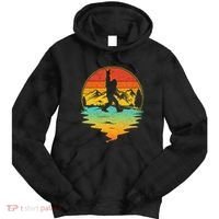 Bigfoot Rock On Sasquatch Rock And Roll Funny Graphic Tie Dye Hoodie thumb 0