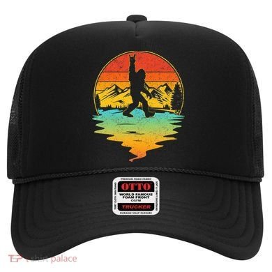 Bigfoot Rock On Sasquatch Rock And Roll Funny Graphic Hat
