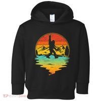 Bigfoot Rock On Sasquatch Rock And Roll Funny Graphic Toddler Hoodie thumb 0