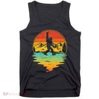 Bigfoot Rock On Sasquatch Rock And Roll Funny Graphic Tank Top thumb 0