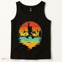 Bigfoot Rock On Sasquatch Rock And Roll Funny Graphic Tank Top thumb 2
