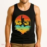 Bigfoot Rock On Sasquatch Rock And Roll Funny Graphic Tank Top thumb 3