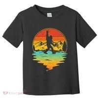 Bigfoot Rock On Sasquatch Rock And Roll Funny Graphic Toddler T-Shirt thumb 0
