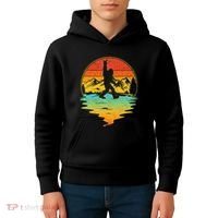 Bigfoot Rock On Sasquatch Rock And Roll Funny Graphic Kids Hoodie thumb 4