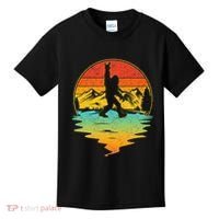 Bigfoot Rock On Sasquatch Rock And Roll Funny Graphic Kids T-Shirt thumb 0