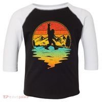 Bigfoot Rock On Sasquatch Rock And Roll Funny Graphic Toddler Fine Jersey T-Shirt thumb 0