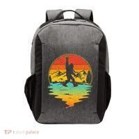 Bigfoot Rock On Sasquatch Rock And Roll Funny Graphic Vector Backpack thumb 0