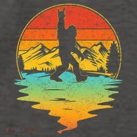 Bigfoot Rock On Sasquatch Rock And Roll Funny Graphic Vector Backpack thumb 2