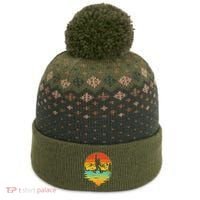 Bigfoot Rock On Sasquatch Rock And Roll Funny Graphic The Baniff Cuffed Pom Beanie thumb 0