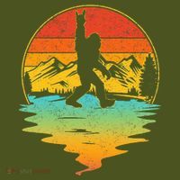 Bigfoot Rock On Sasquatch Rock And Roll Funny Graphic The Baniff Cuffed Pom Beanie thumb 2