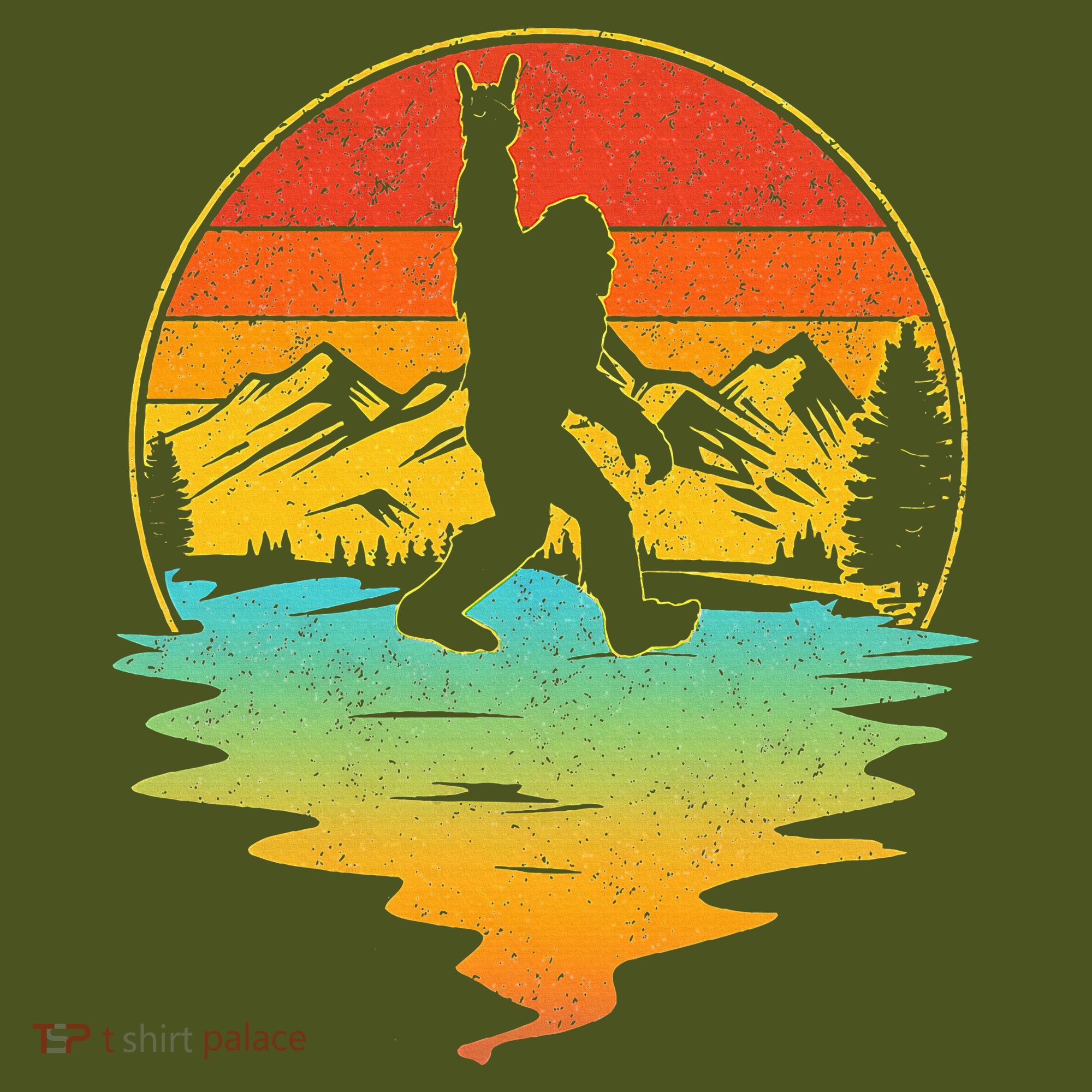 Bigfoot Rock On Sasquatch Rock And Roll Funny Graphic The Baniff Cuffed Pom Beanie