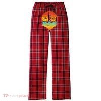 Bigfoot Rock On Sasquatch Rock And Roll Funny Graphic Women's Flannel Plaid Pajama Pants thumb 0