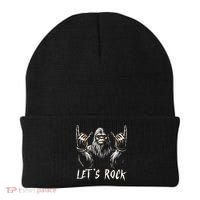 Bigfoot Rock On Funny Sasquatch Rock And Roll LetS Rock Beanie thumb 0