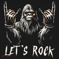 Bigfoot Rock On Funny Sasquatch Rock And Roll LetS Rock Visor thumb 3
