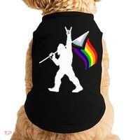 Bigfoot Rock On Lgbtq Progressive New Pride Flag Doggie Tank thumb 0