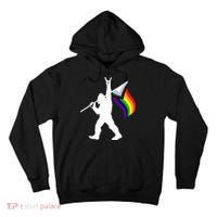 Bigfoot Rock On Lgbtq Progressive New Pride Flag Tall Hoodie thumb 0