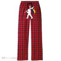 Bigfoot Rock On Lgbtq Progressive New Pride Flag Women's Flannel Plaid Pajama Pants thumb 0