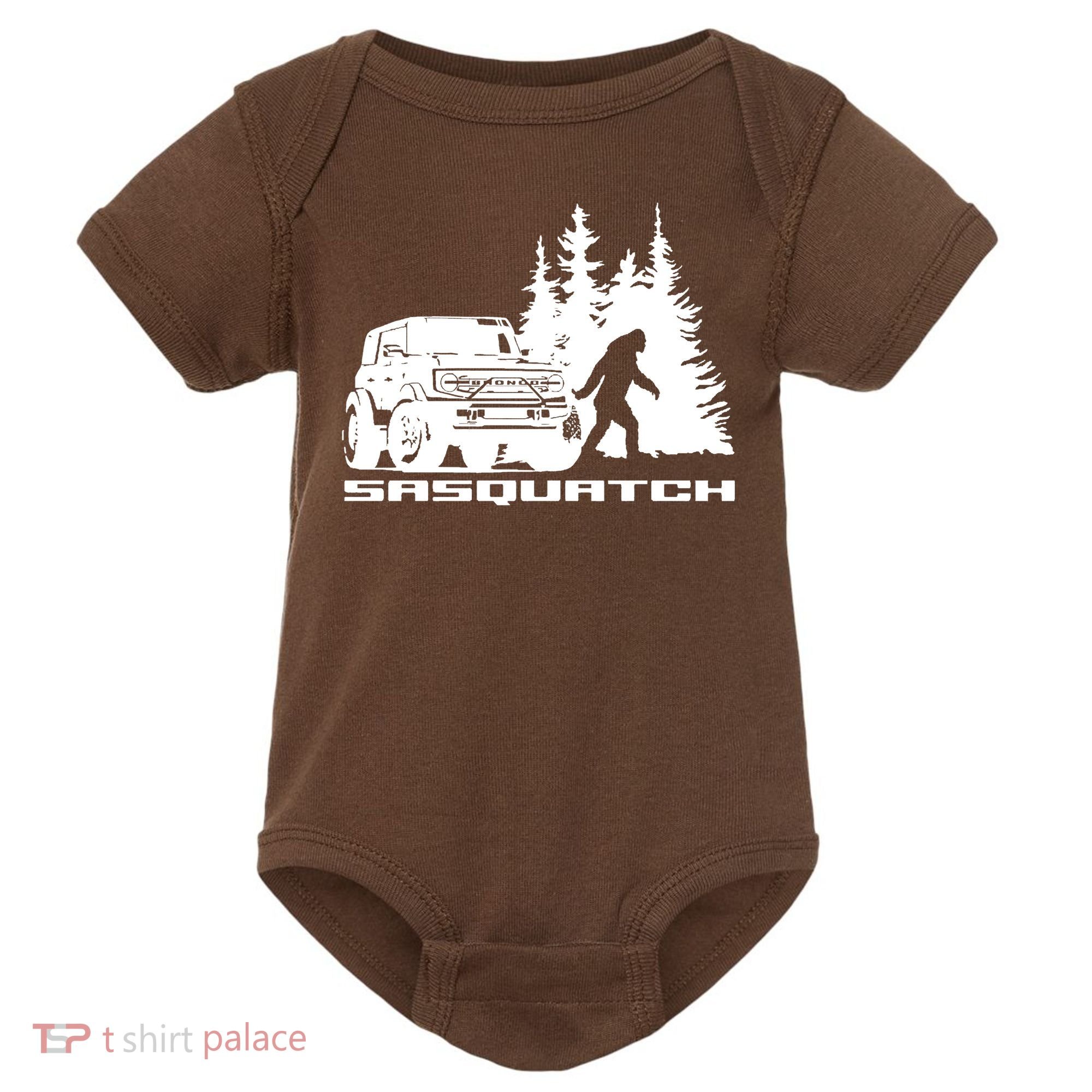 Bronco Sasquatch Truck Baby Bodysuit
