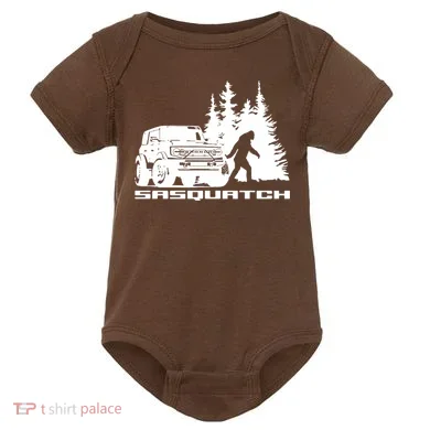 Bronco Sasquatch Truck Baby Bodysuit