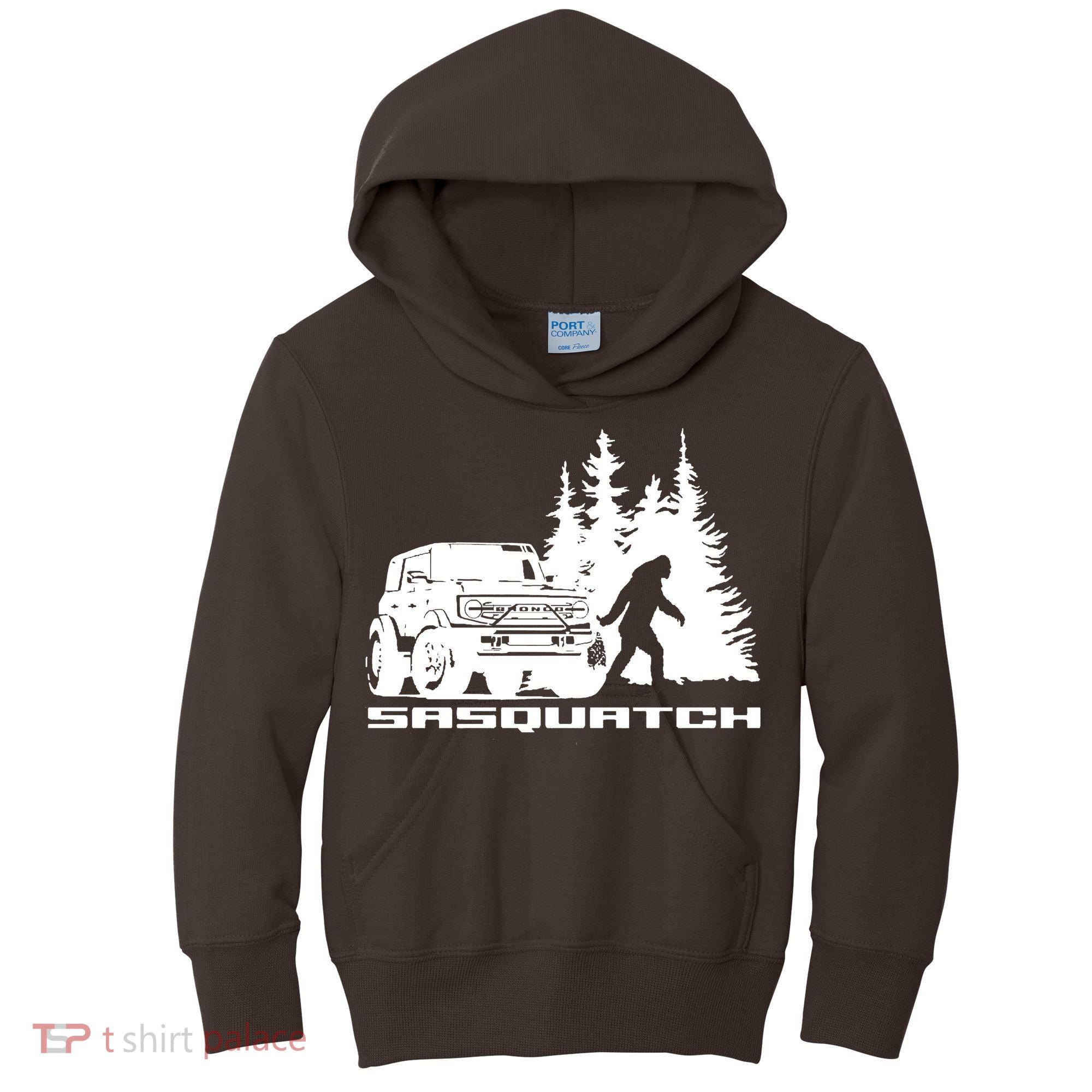 Bronco Sasquatch Truck Kids Hoodie