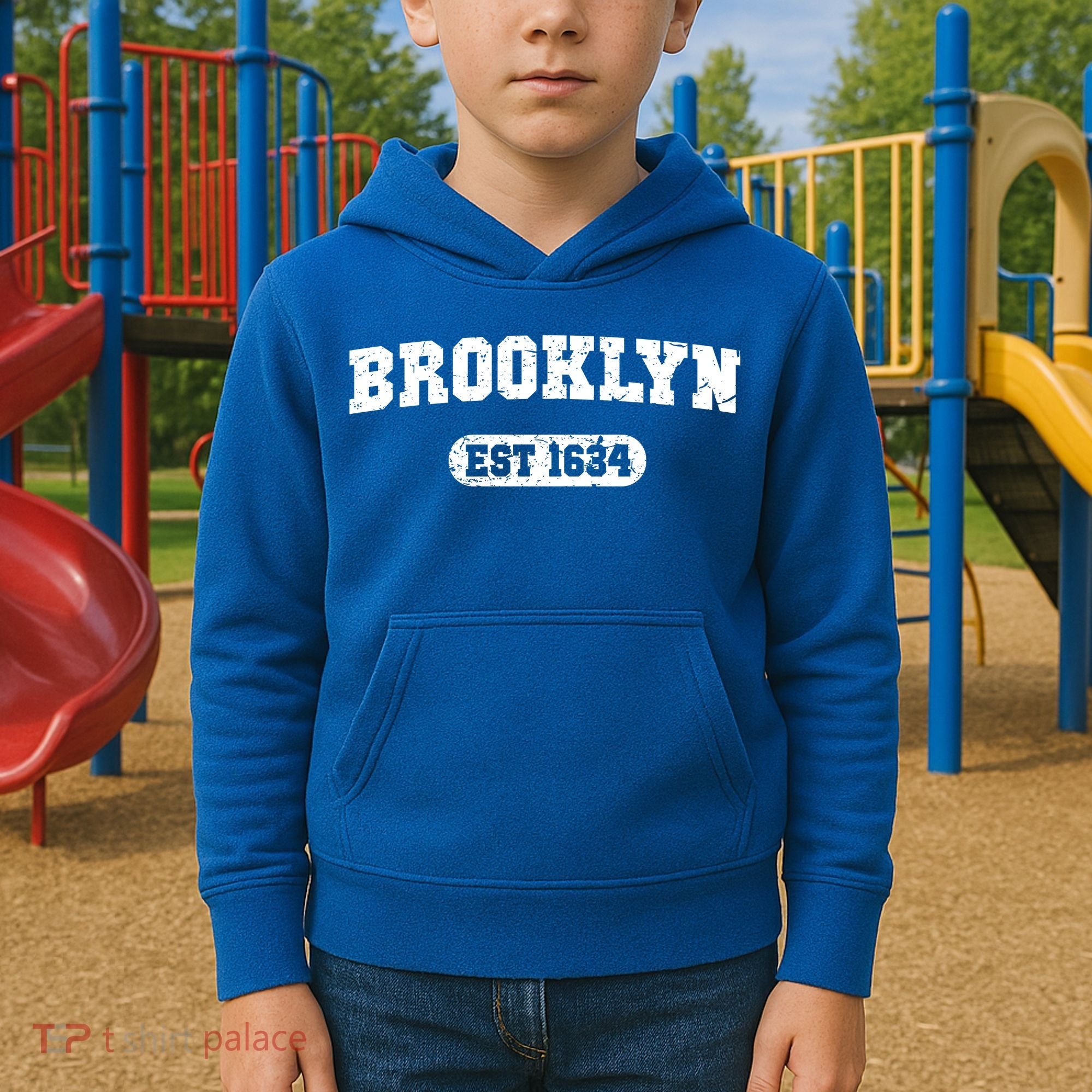 Brooklyn Est 1634 Kids Hoodie