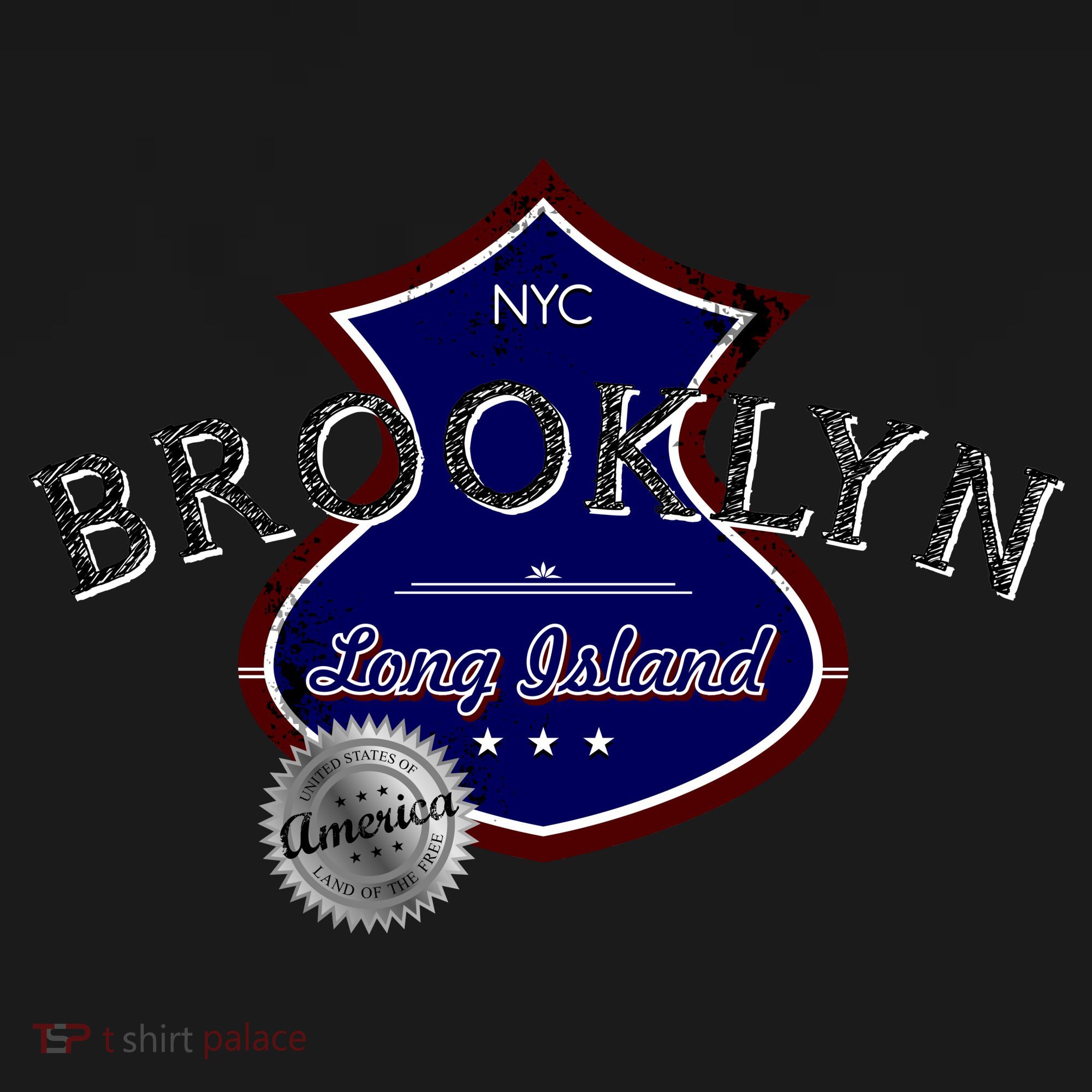 Brooklyn NYC Land of the Free Logo Coaster