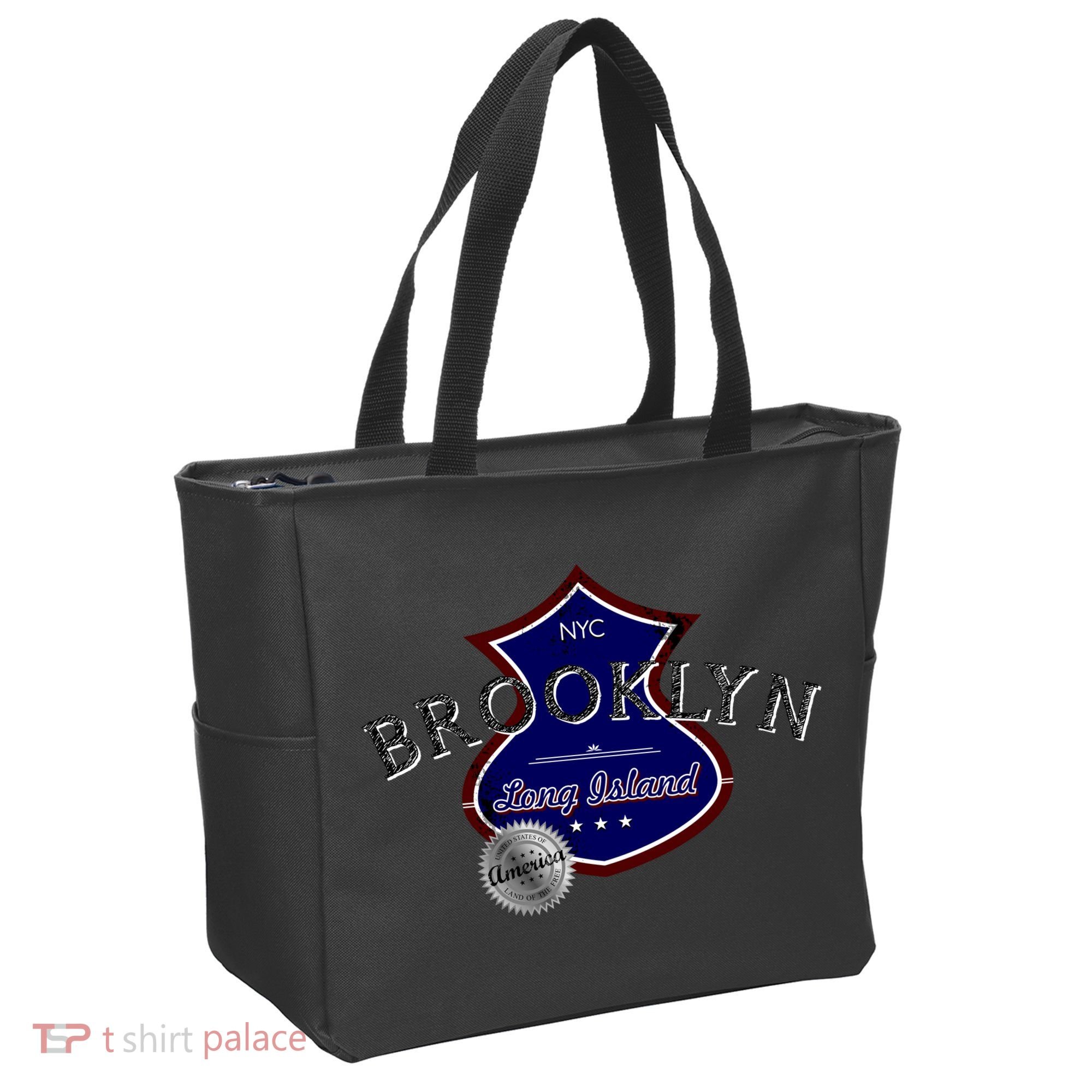 Brooklyn NYC Land of the Free Logo Tote Bag