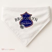 Brooklyn NYC Land of the Free Logo USA-Made Doggie Bandana thumb 0