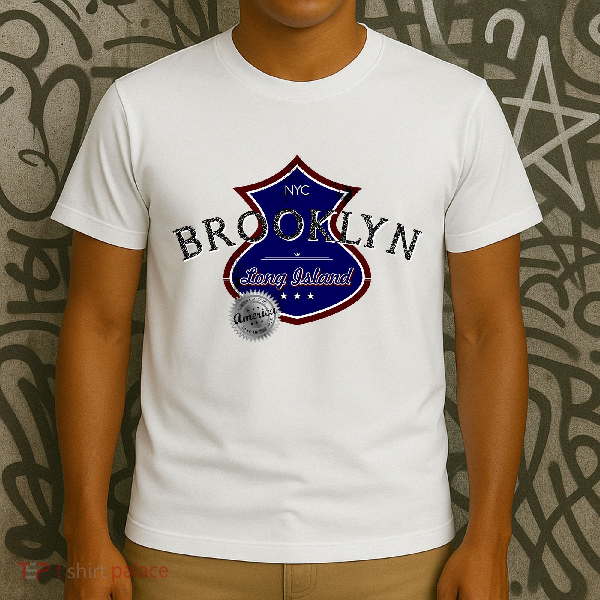 Brooklyn NYC Land of the Free Logo T-Shirt