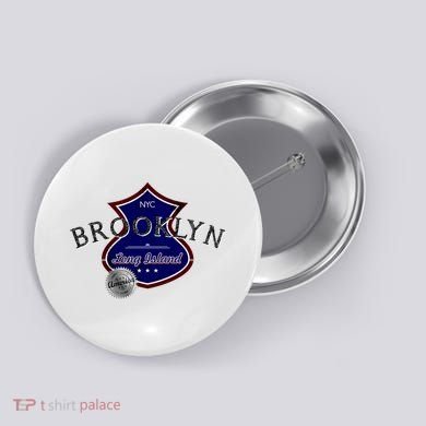 Brooklyn NYC Land of the Free Logo Button