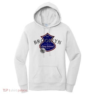 Brooklyn NYC Land of the Free Logo Women's Hoodie