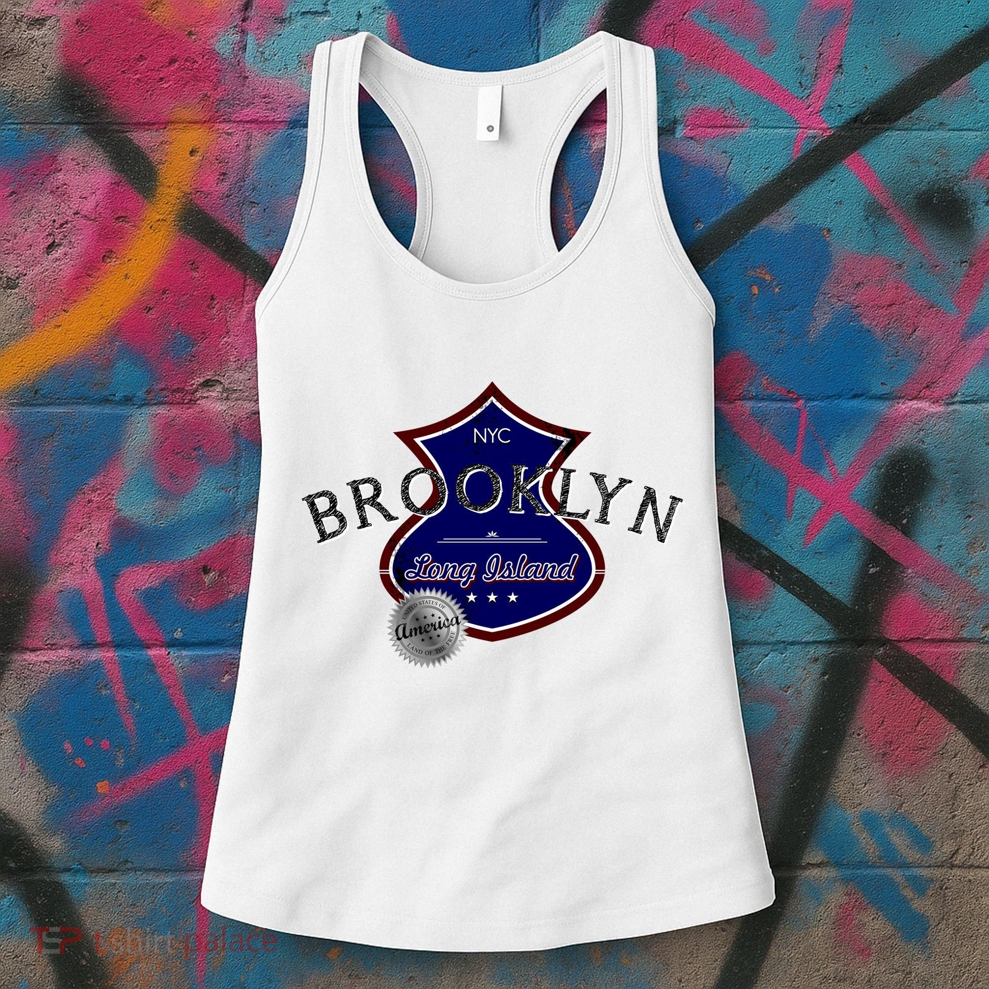 Brooklyn NYC Land of the Free Logo Women's Tank Top