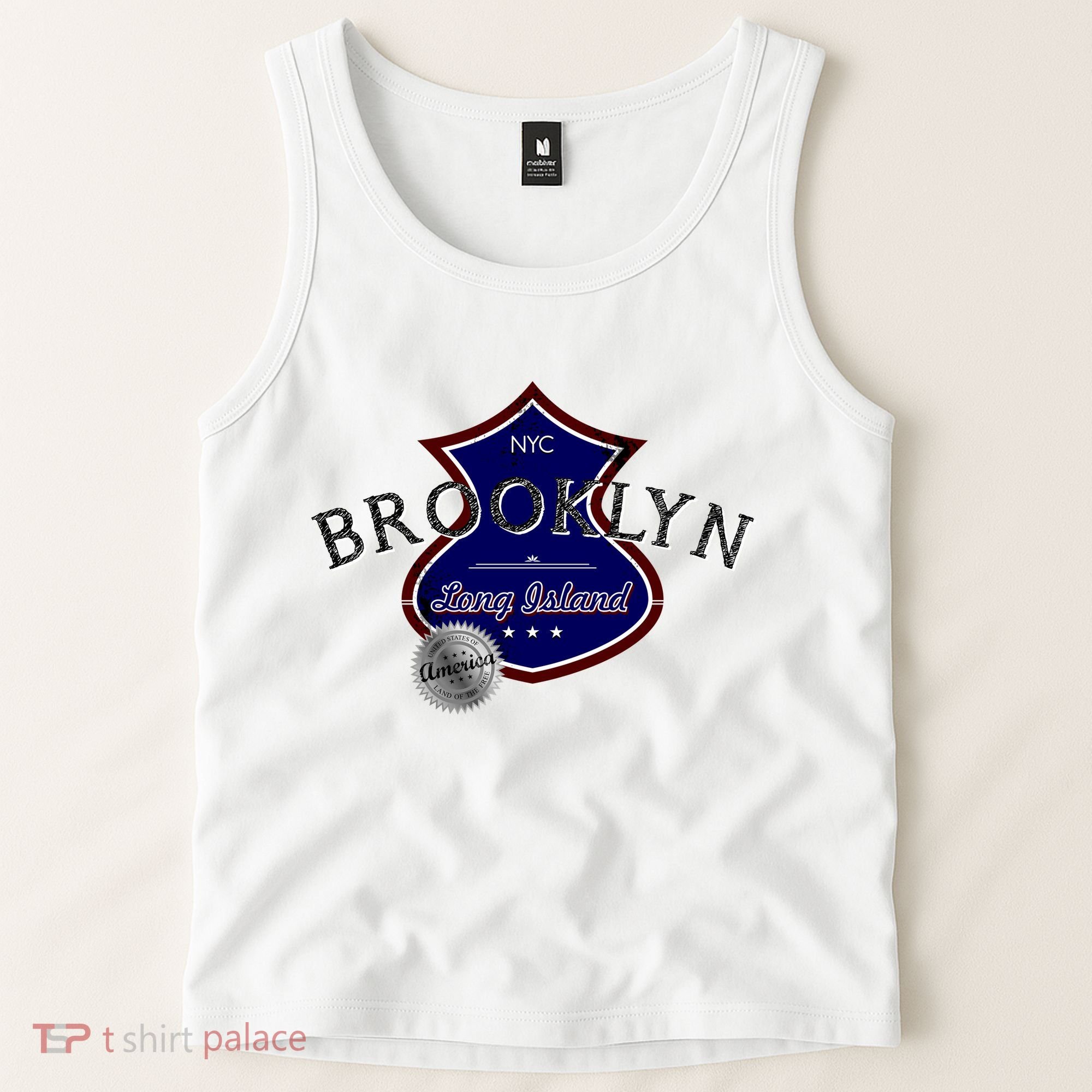 Brooklyn NYC Land of the Free Logo Tank Top